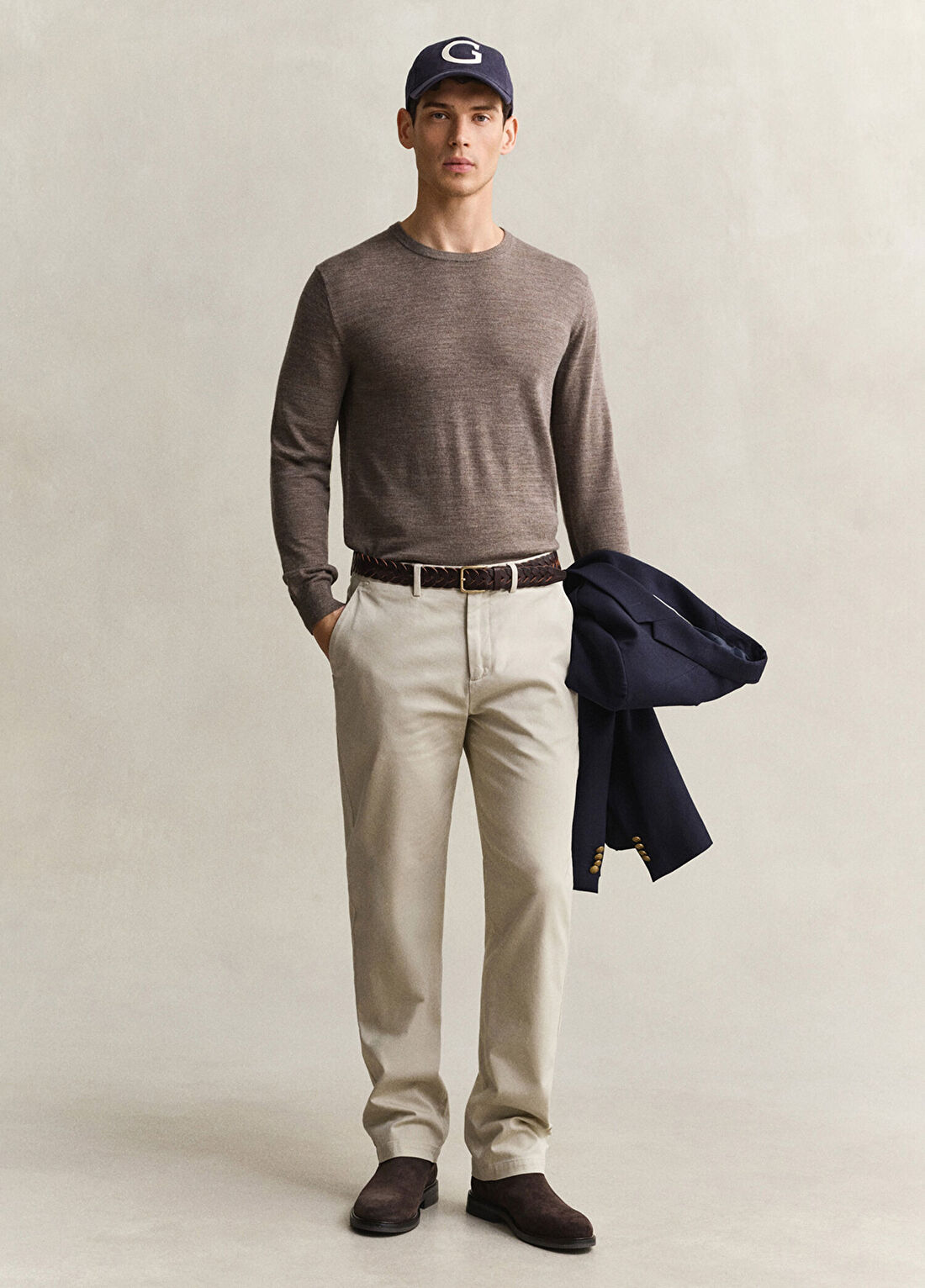 Gant Bej Pamuklu Regular Fit Erkek Chino Pantolon görsel 3