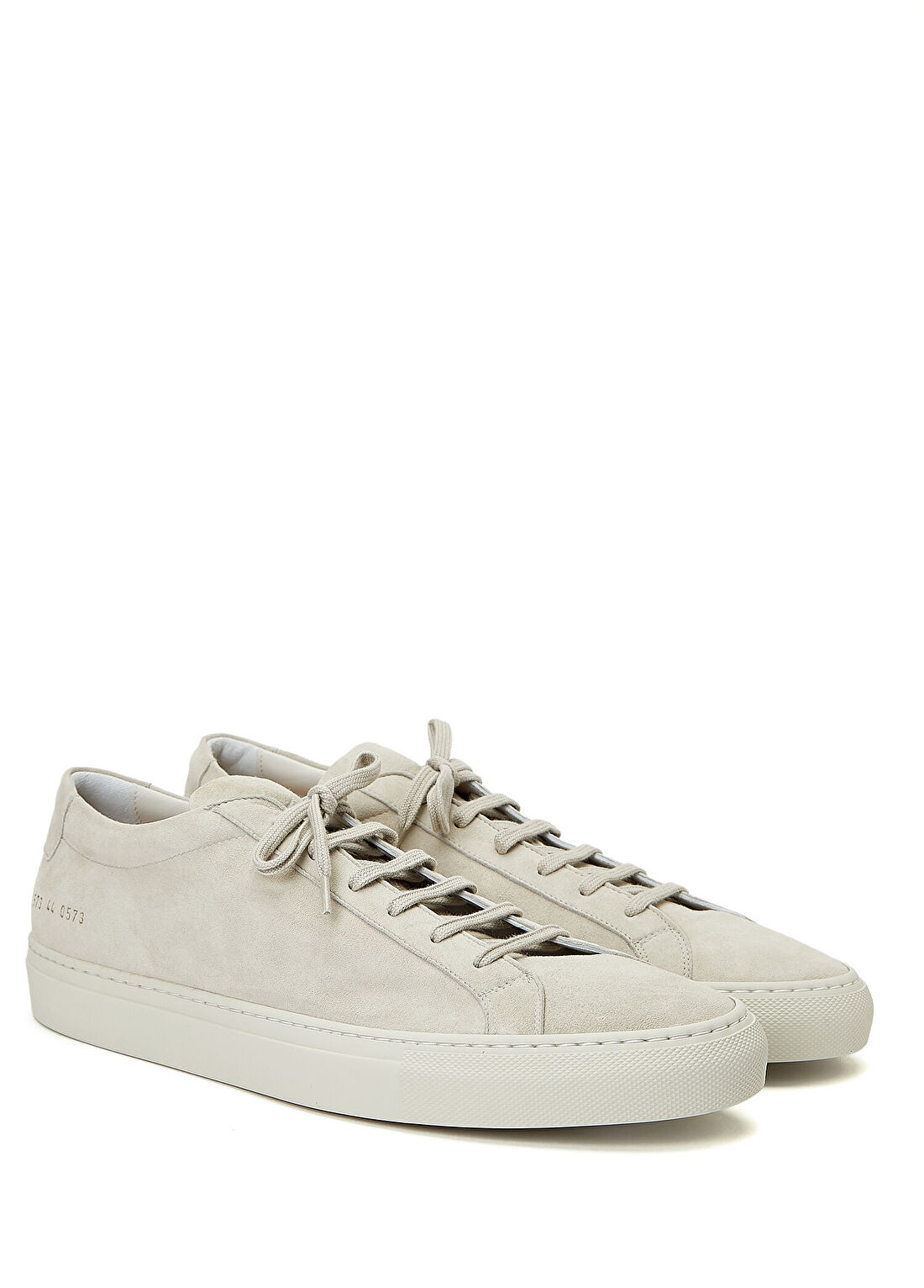 Common Projects Achilles Premium Açık Gri Deri Sneaker görsel 2