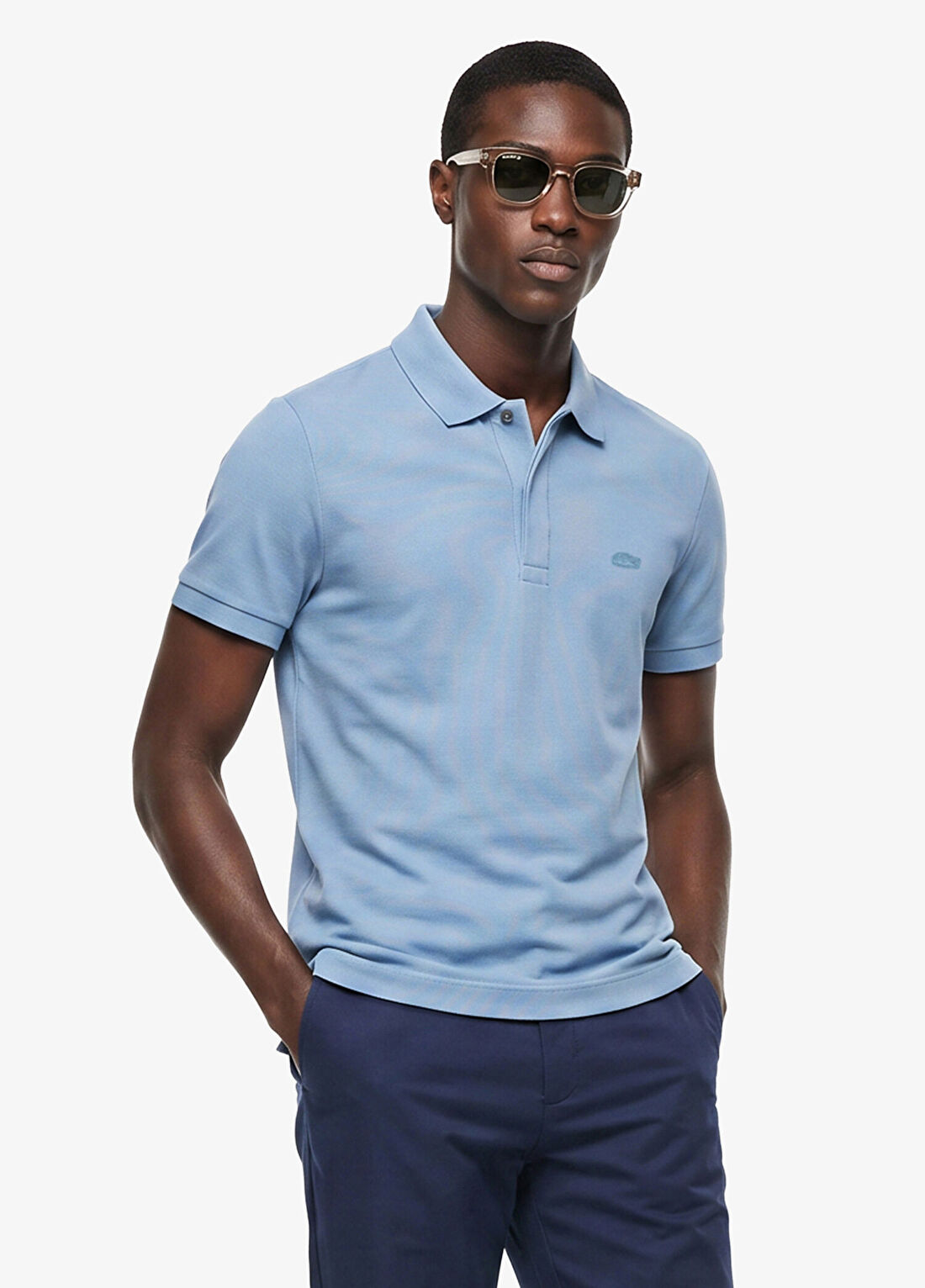 Lacoste Mavi Regular Fit Paris Polo Yaka Kısa Kollu Erkek T-Shirt
