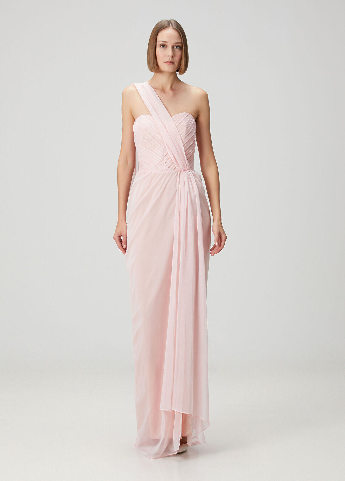 Urban Muse Alabaster Açık Pembe Maksi Abiye Elbise