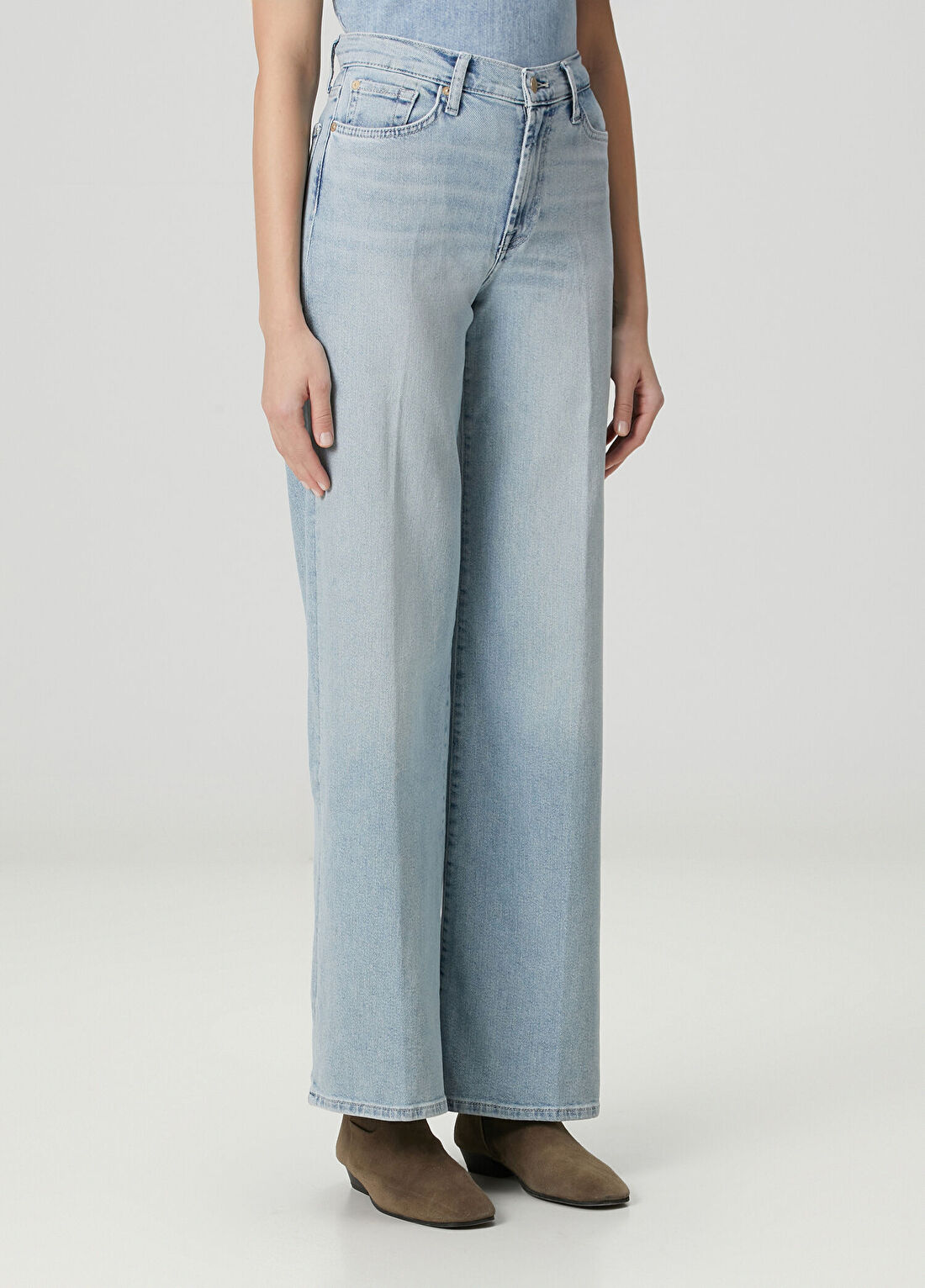 7 For All Mankind Açık Mavi Jean Pantolon görsel 3