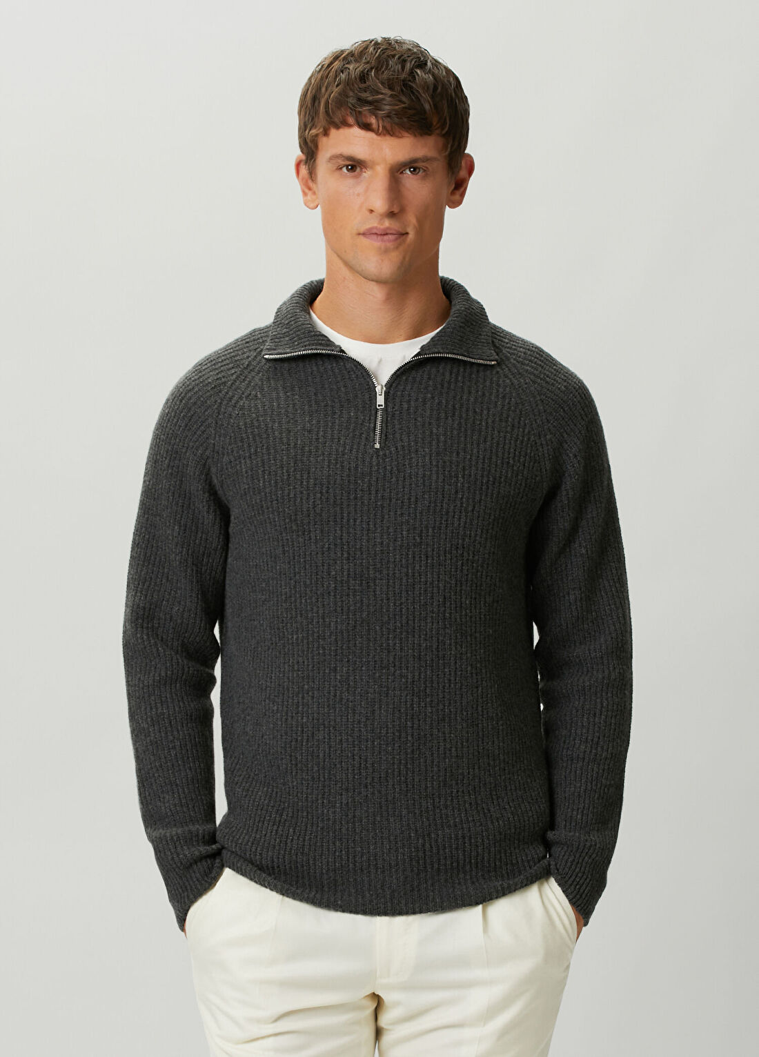 John Smedley Antrasit Kaşmir Triko