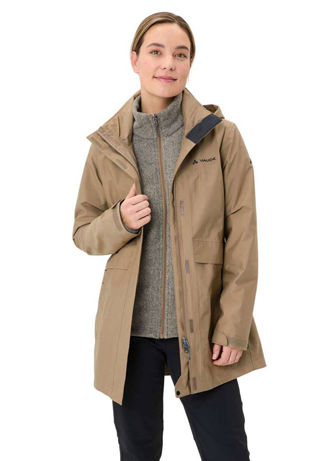 Vaude Idris IV 3in1 Kahverengi Kapüşonlu Kadın Parka 47967 görsel 3