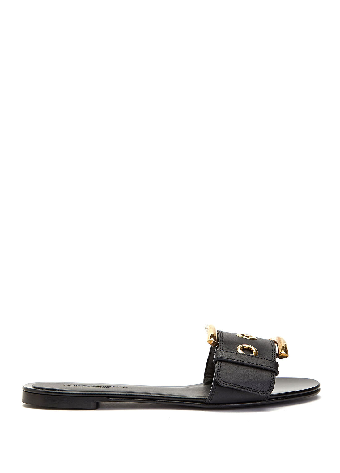 Dolce&Gabbana Siyah Kadın Deri Terlik