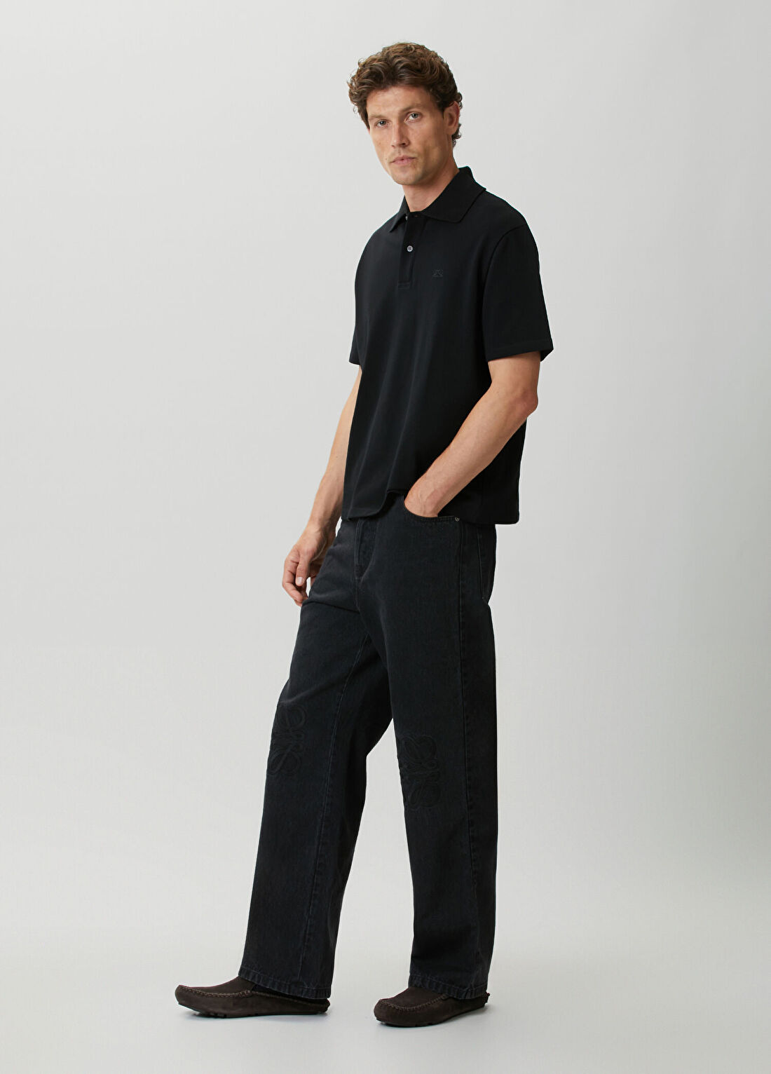 Loewe Siyah Polo Yaka T-shirt görsel 2
