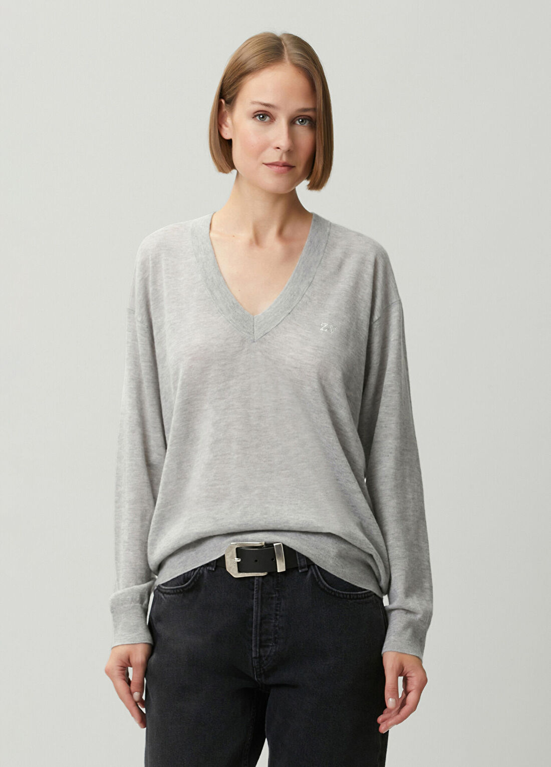 Zadig&Voltaire Swyny Gri Kaşmir Triko