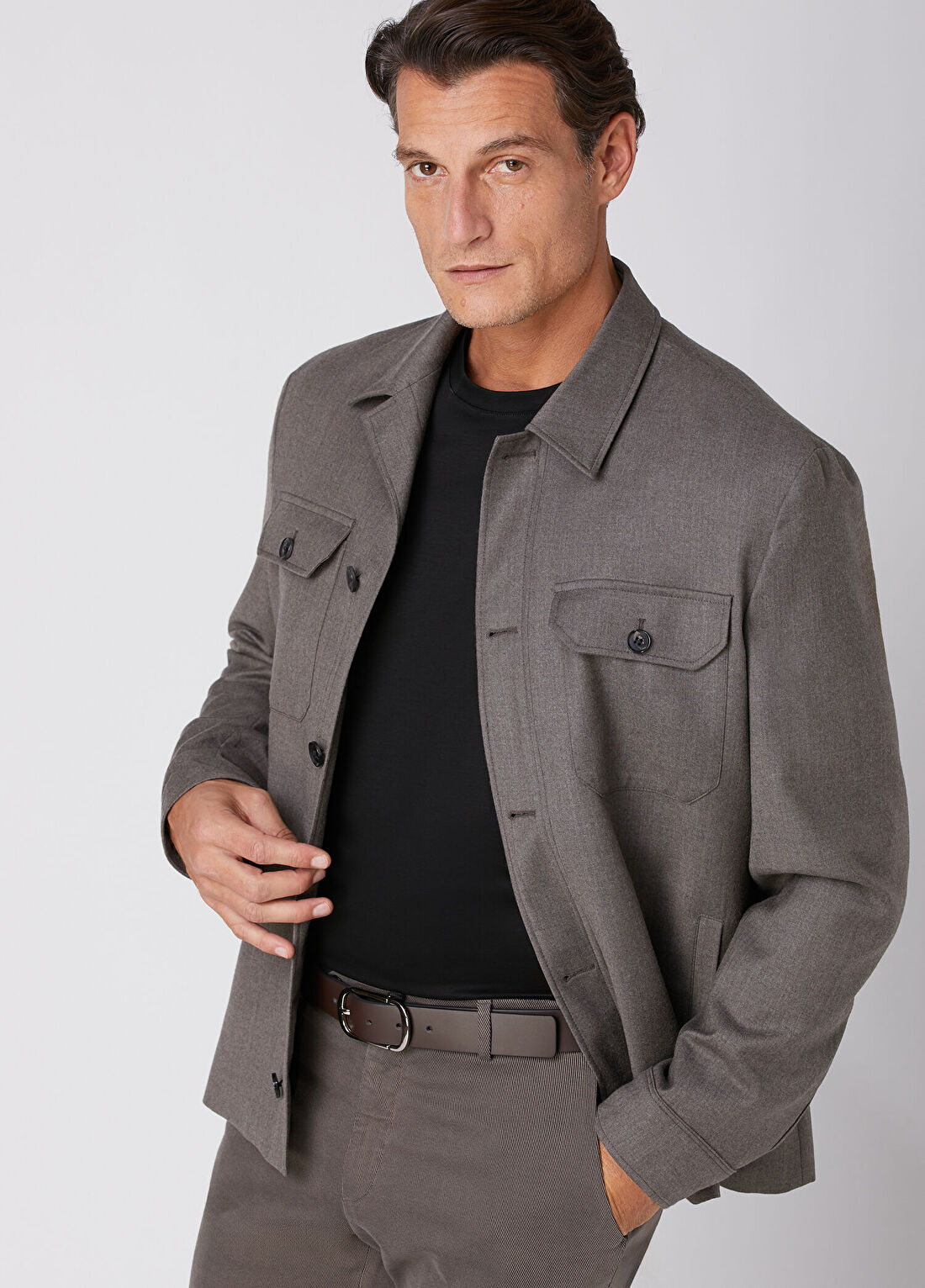 Beymen Collection Vizon 4 Cepli Flanel Yün Dış Gömlek