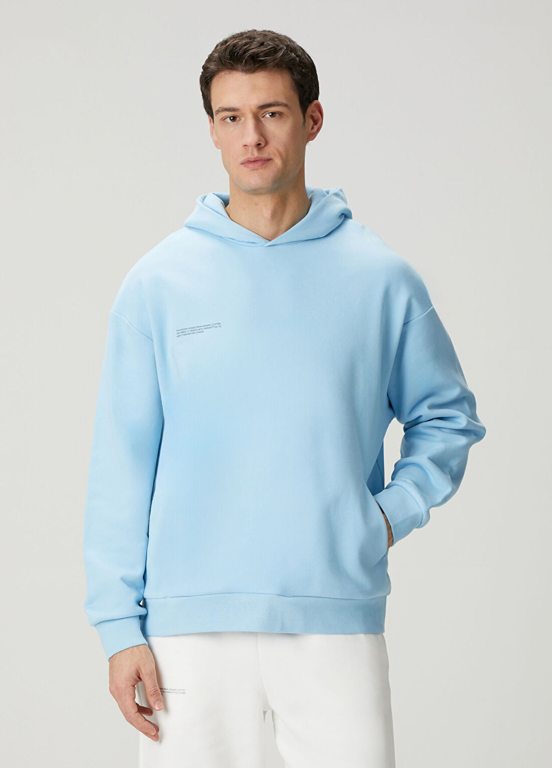 Pangaia Mavi Kapüşonlu Sweatshirt