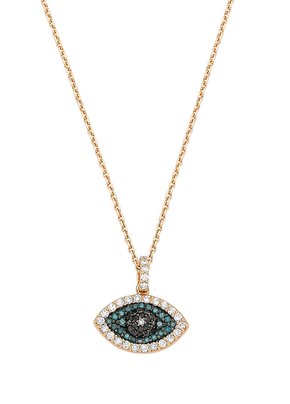 Bee Goddess Eye Light Pırlantalı Kadın Altın Kolye