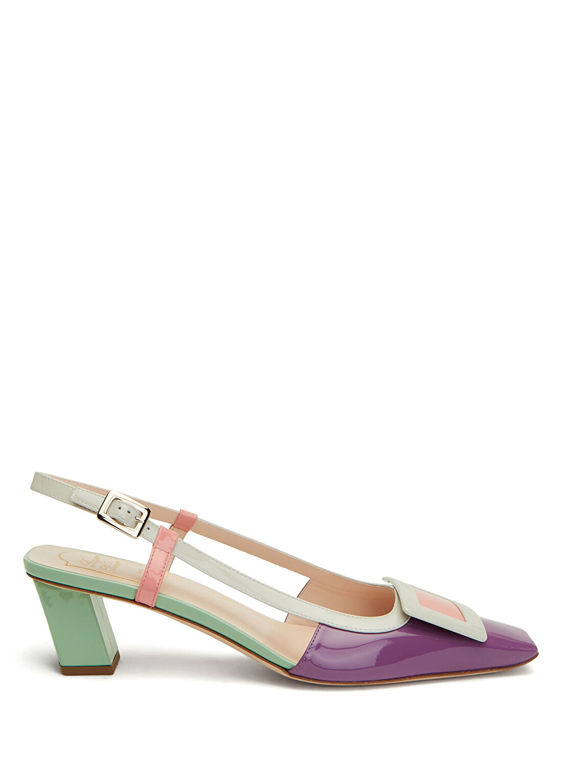 Roger Vivier Belle Vivier Colorblocked Deri Topuklu Ayakkabı