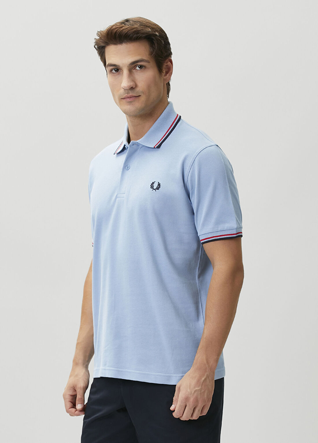Fred Perry Twin Tipped Mavi Polo Yaka T-shirt görsel 3