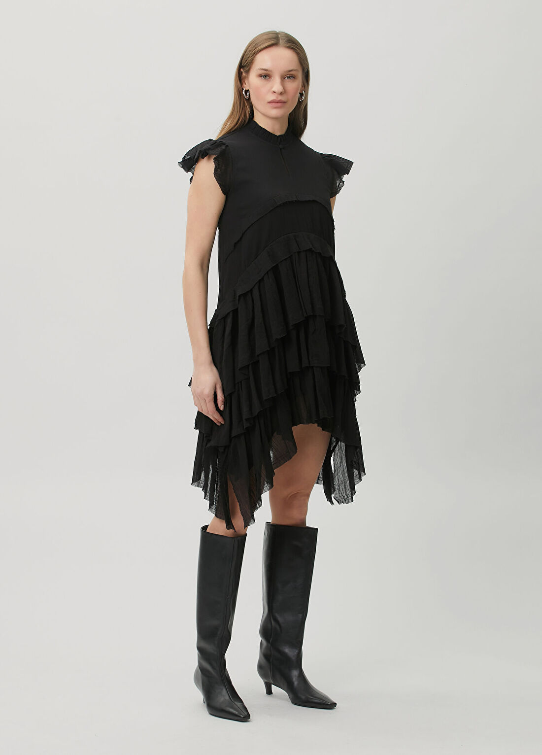 AllSaints Siyah Mini Elbise