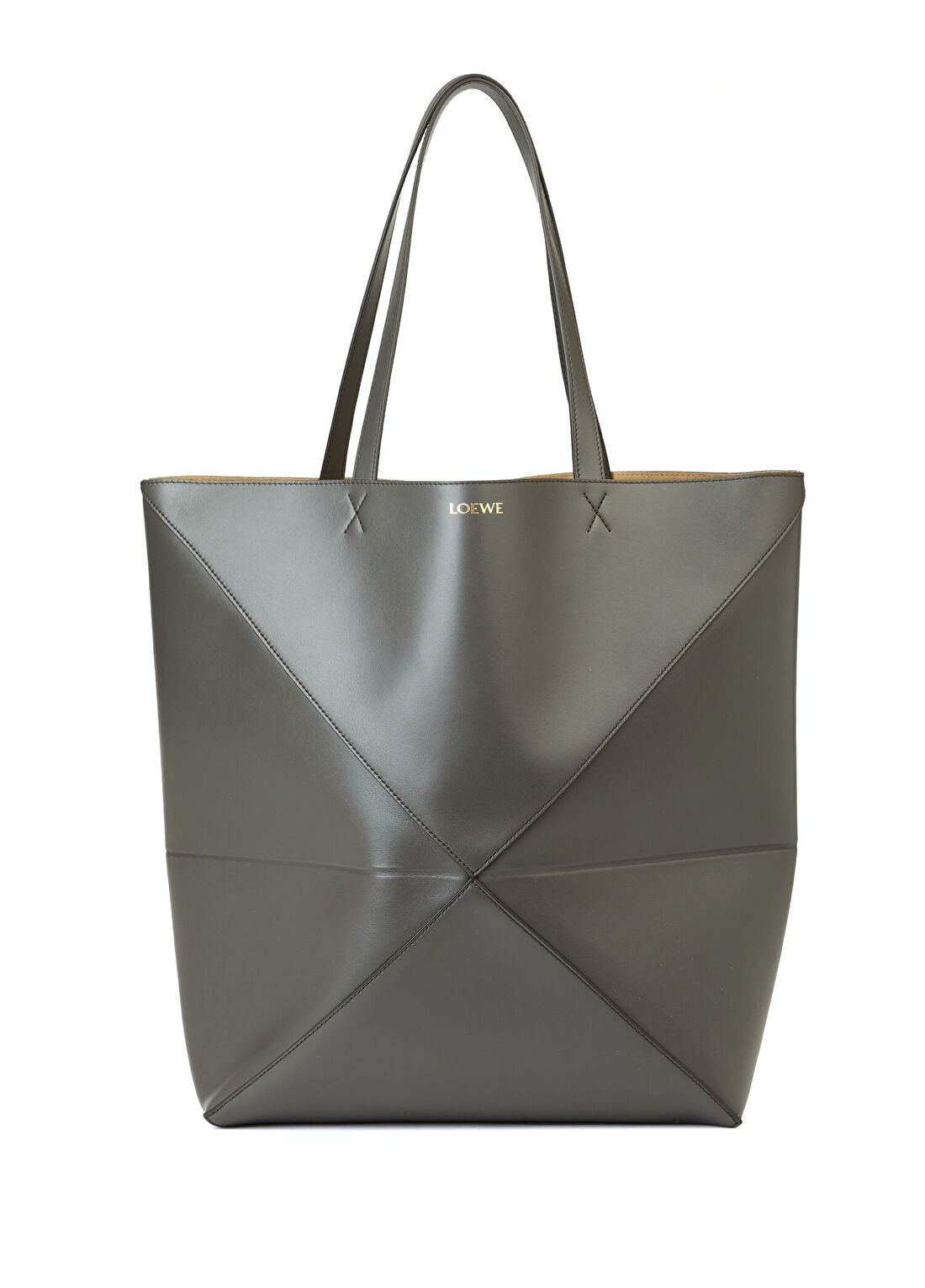 Loewe XL Puzzle Fold Tote Gri Erkek Deri Çanta