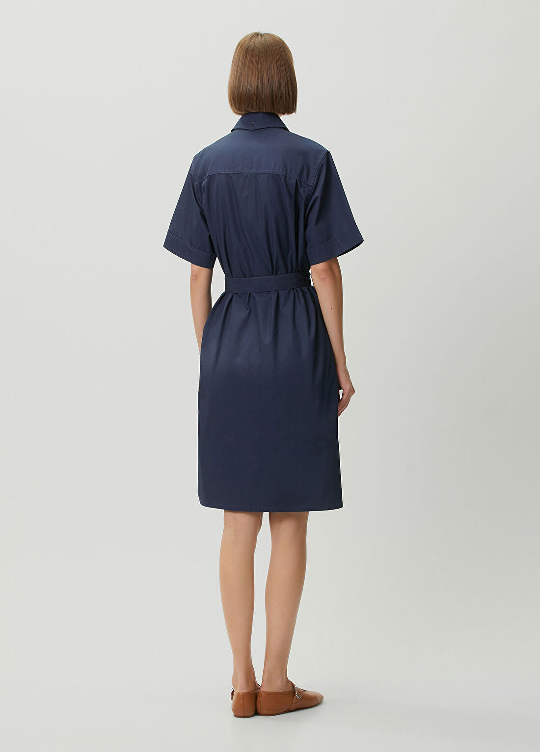 A.P.C. Koyu Lacivert Midi Elbise görsel 4