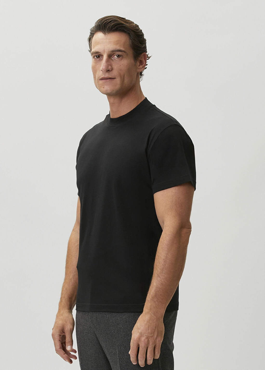 Lardini Siyah Basic T-shirt görsel 3