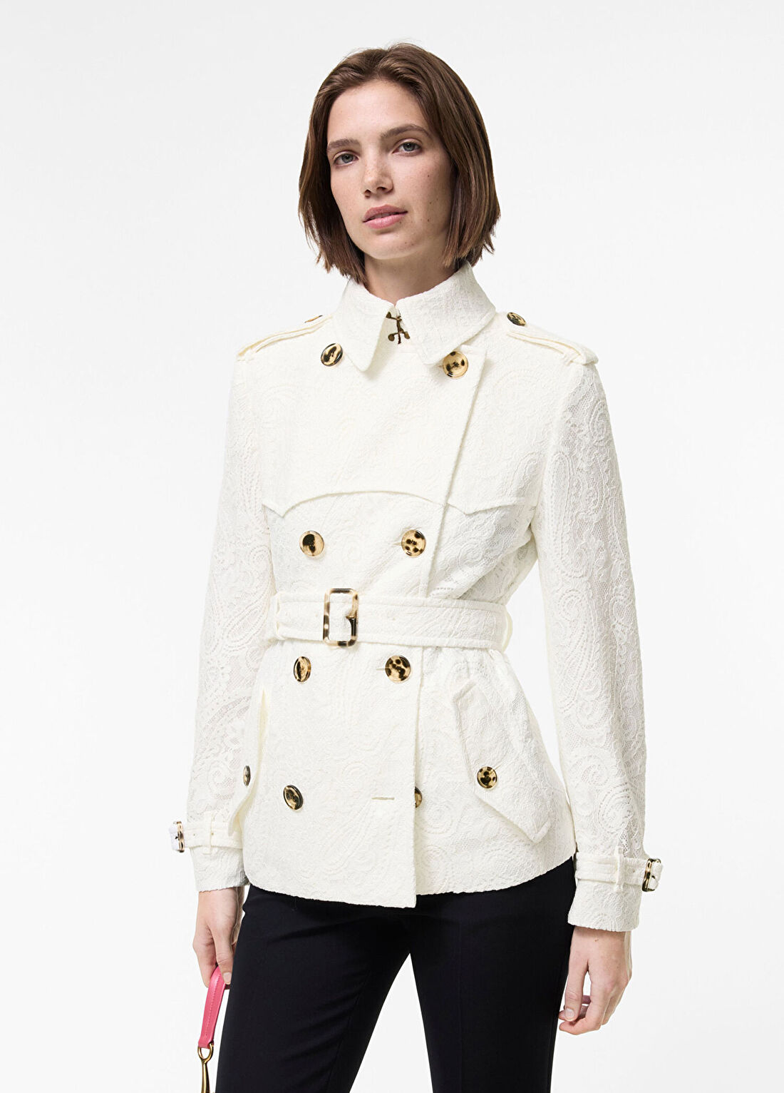 Burberry Beyaz Kadın Mont görsel 4
