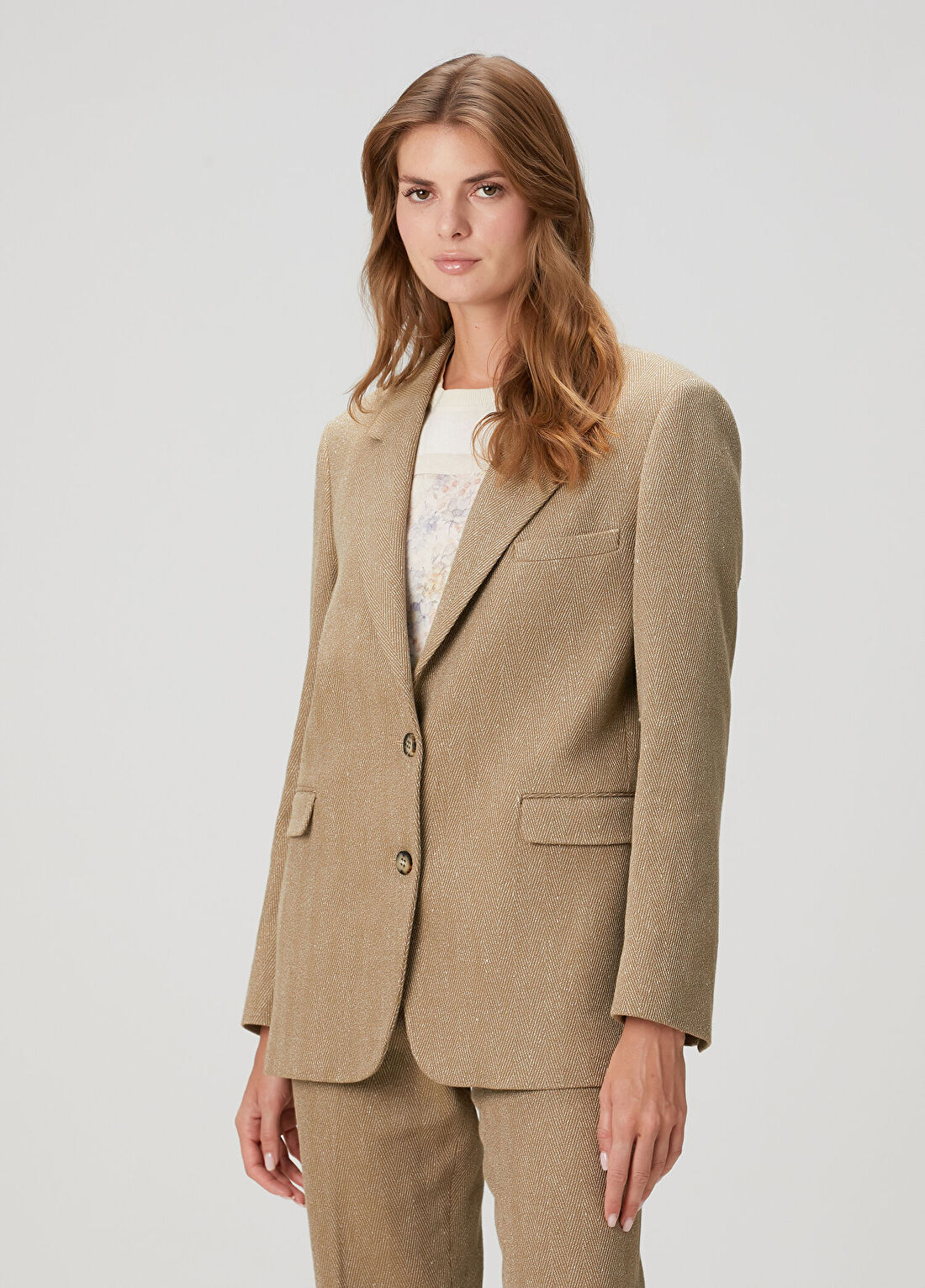 Golden Goose Kum Desenli Keten Blazer görsel 3