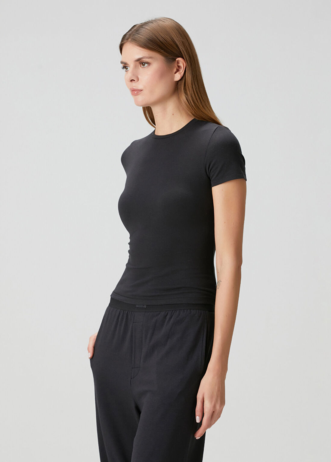 Skims Siyah T-shirt görsel 3