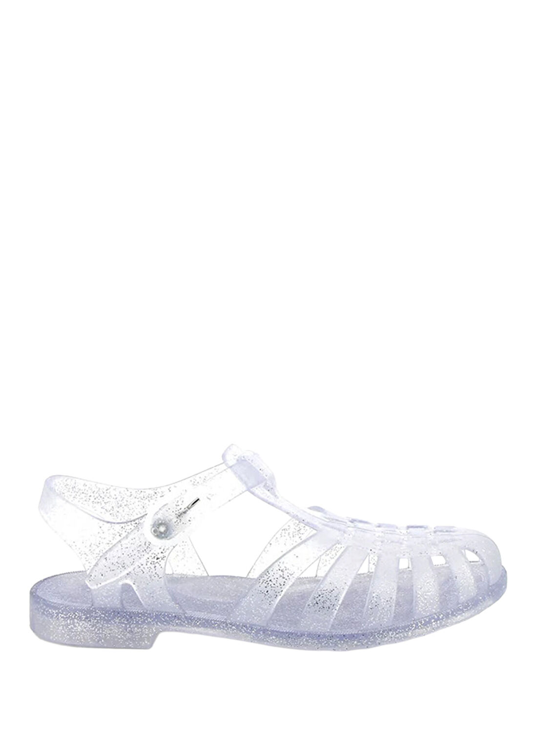 Meduse Sunmif Mat Argent Paillete Mat Şeffaf Kadın Sandalet