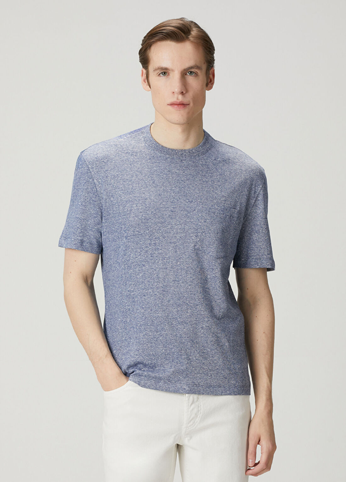 Brunello Cucinelli Mavi Keten T-shirt