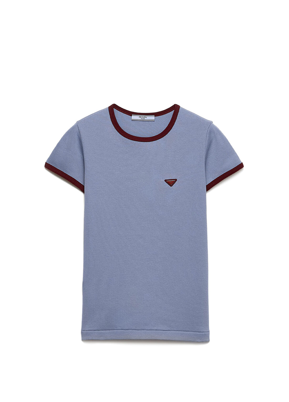 Prada Mavi Pamuklu Kısa Kollu Kadın T-Shirt
