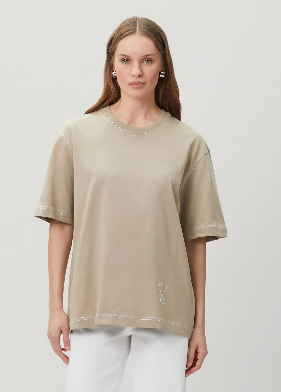 Ami Paris Bej T-shirt