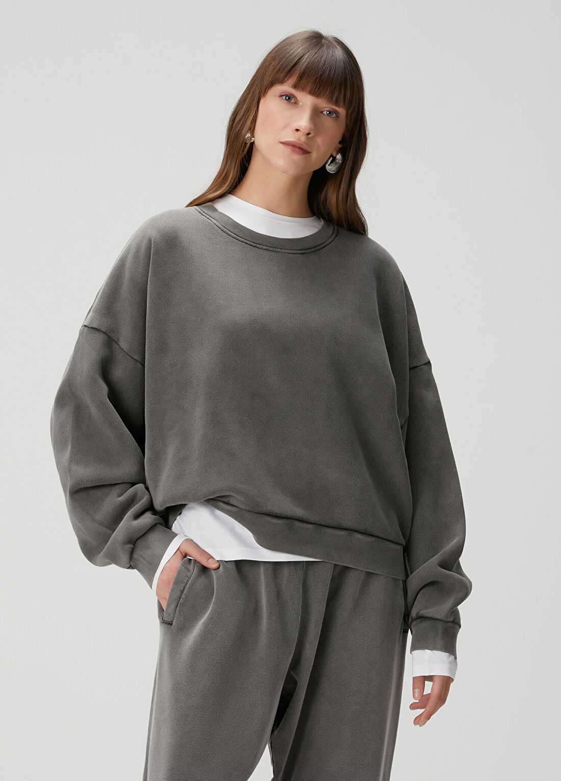 Acne Studios Koyu Gri Sweatshirt