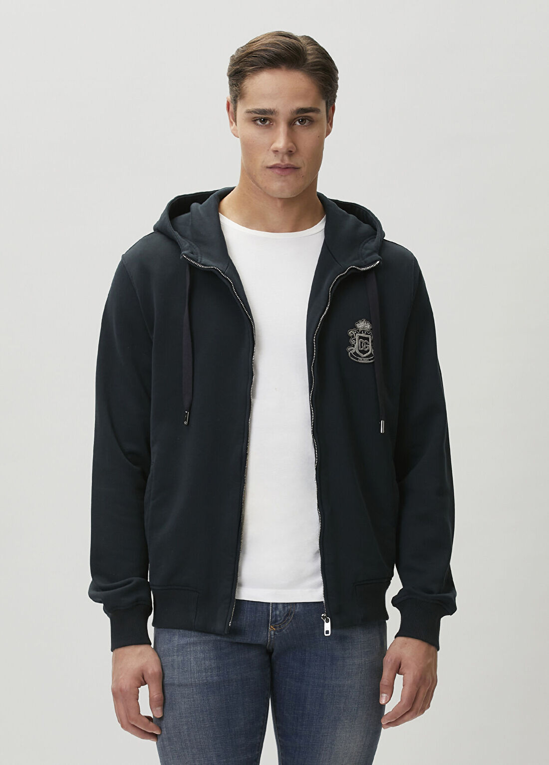 Dolce&Gabbana Lacivert Kapüşonlu Sweatshirt