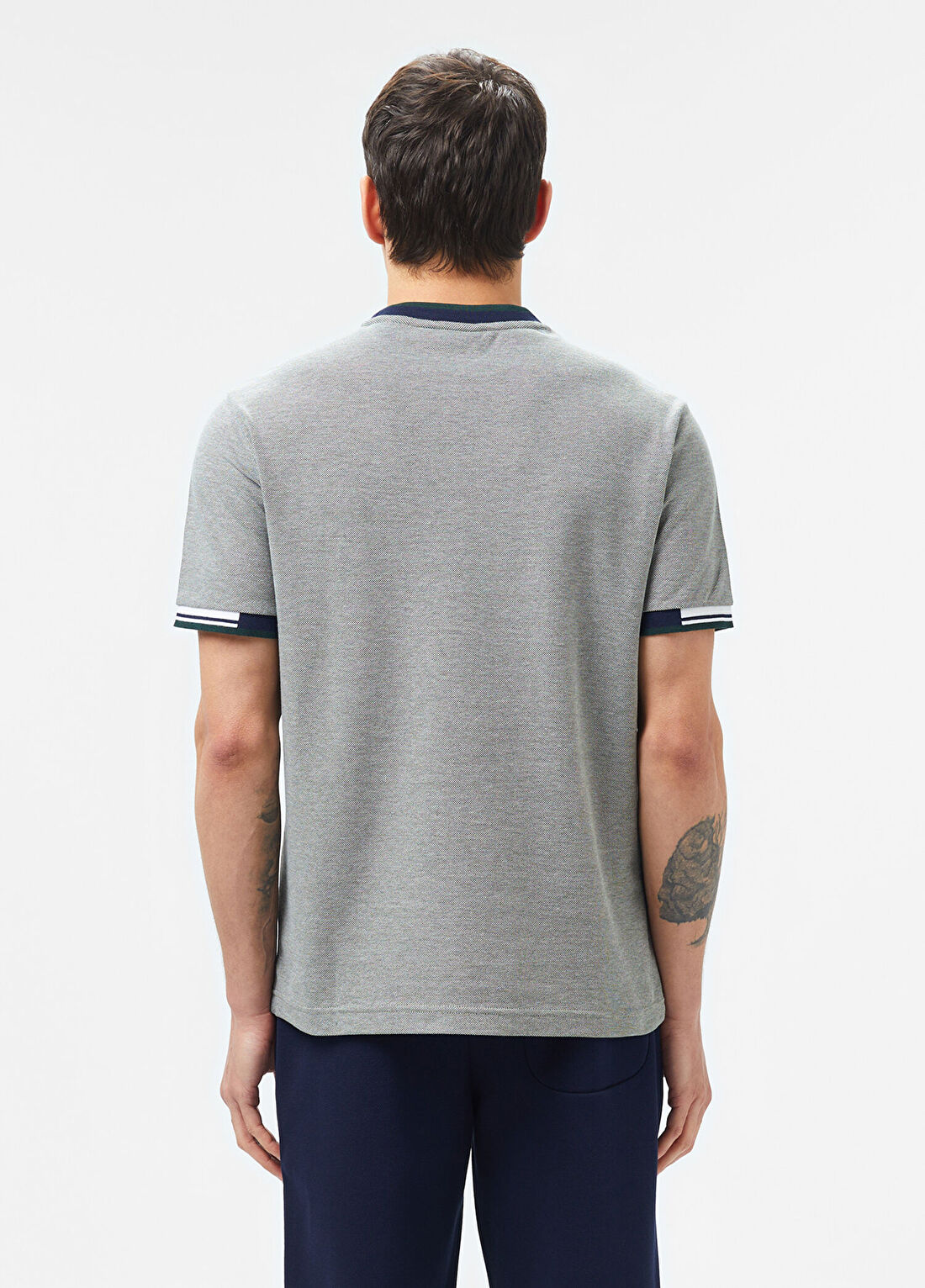 Lacoste Regular Fit Bisiklet Yaka Haki Erkek T-Shirt görsel 2