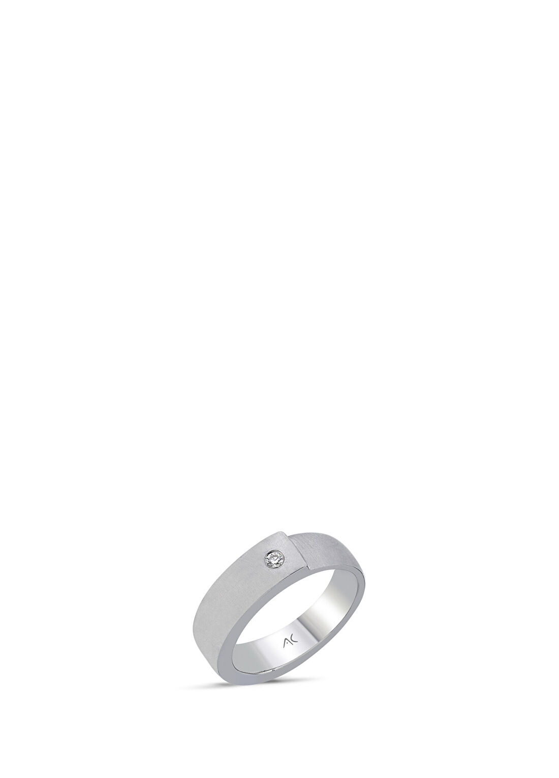 Aleyna Cebeci Jewelry Pırlanta Taşlı 925 Ayar Gümüş Erkek Yüzük