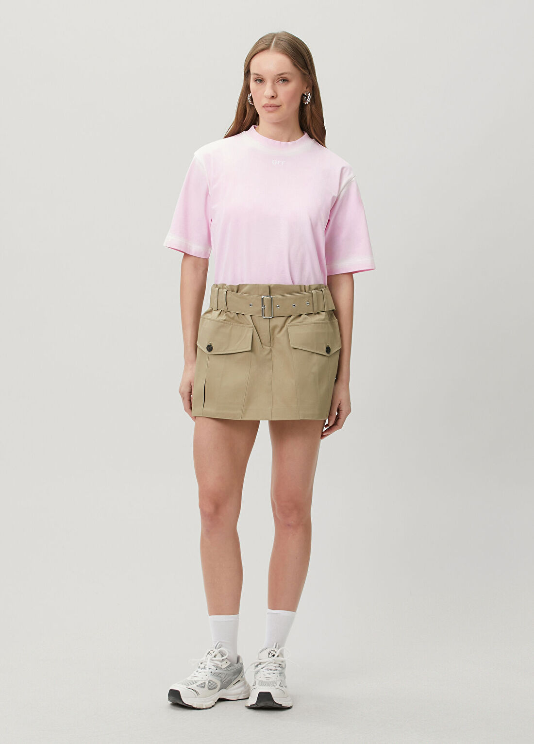 Off-White Açık Pembe T-shirt görsel 2