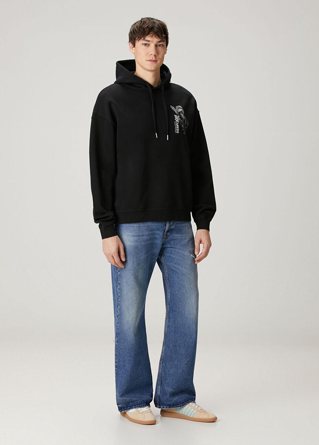 Dsquared2 Siyah Kapüşonlu Sweatshirt görsel 2
