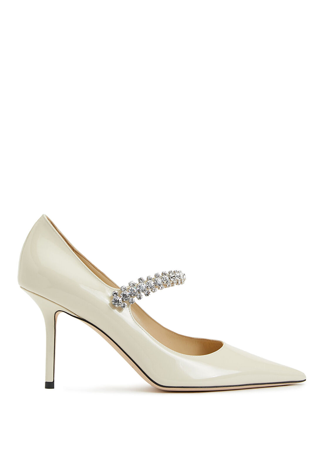 Jimmy Choo Ekru Deri Topuklu Ayakkabı