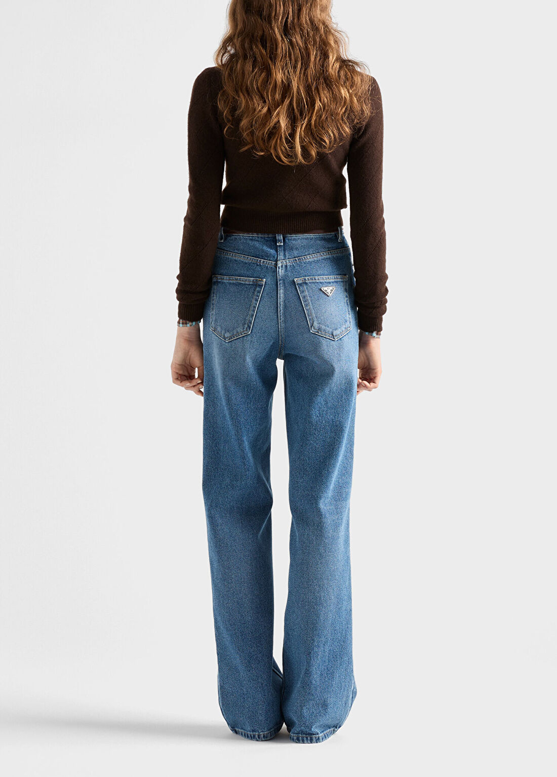 Prada Mavi Kadın Denim Pantolon görsel 4