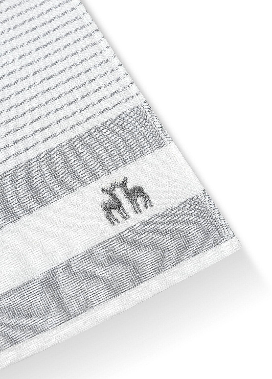 Ren Home Terre Towel Gri Pamuklu Plaj Havlusu 100 x 180 cm görsel 3