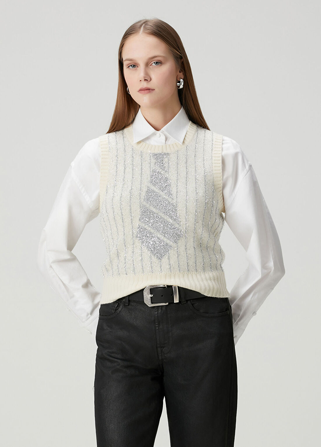 Kenzo Trompe L'œil Kırık Beyaz Süveter