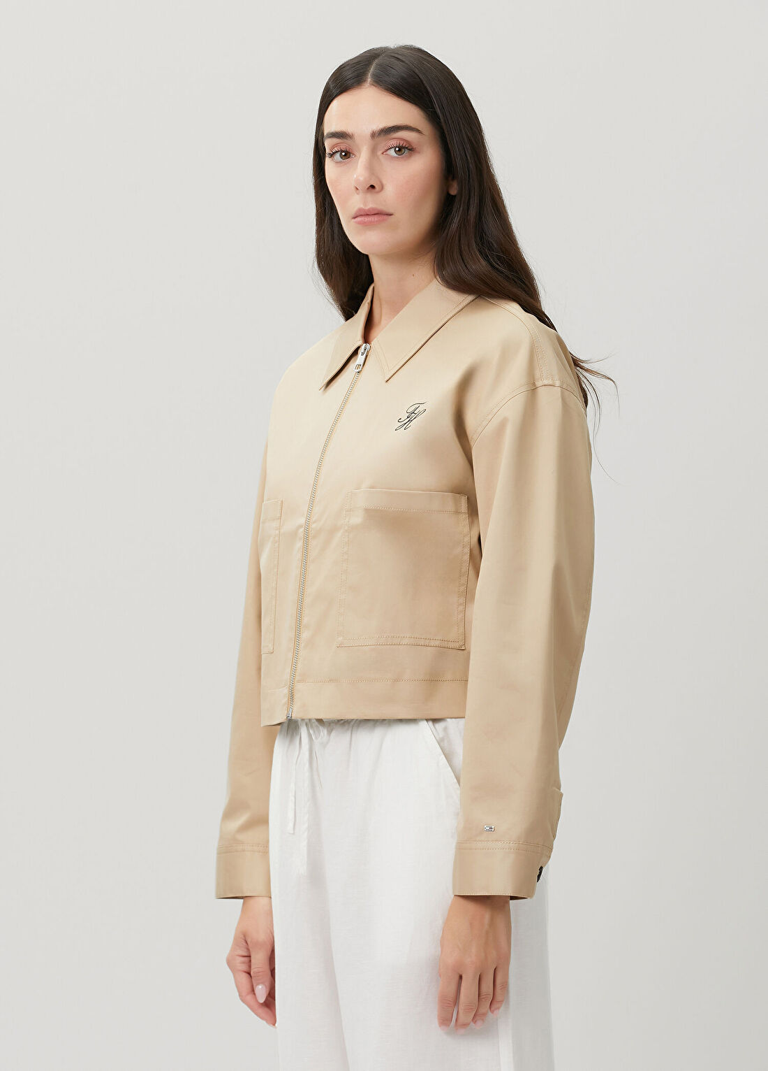 Tommy Hilfiger Bej Kısa Ceket görsel 3