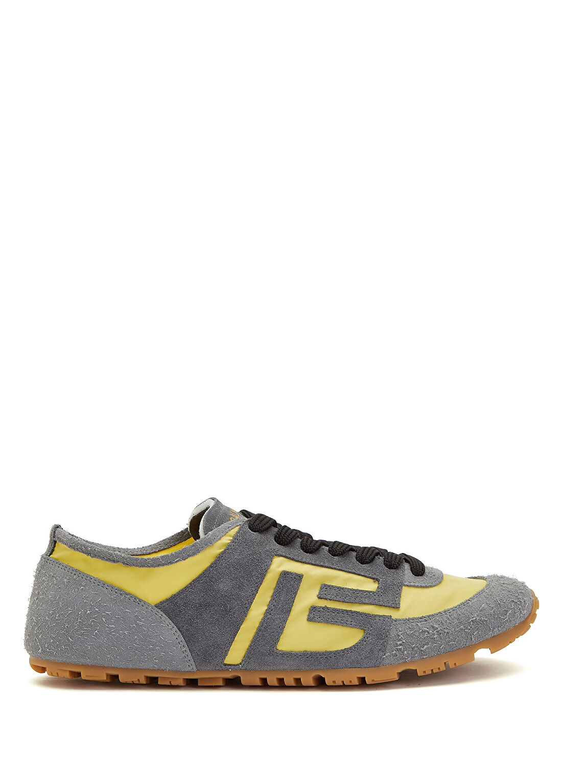 Balmain Racer Sarı Gri Erkek Süet Sneaker