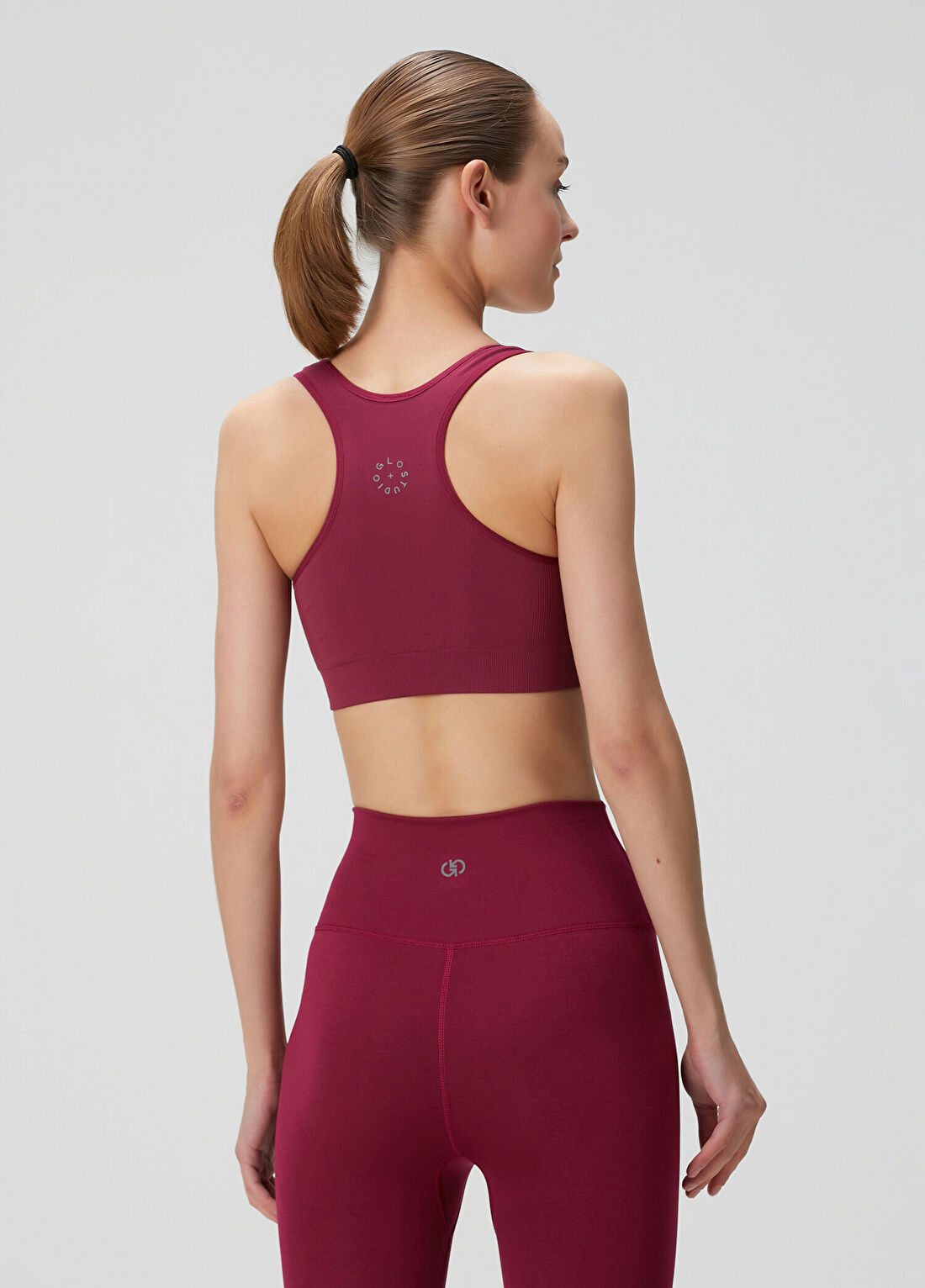 Glo Studio Aria Seamless Bordeaux Kadın Bra Spor Sütyeni görsel 4