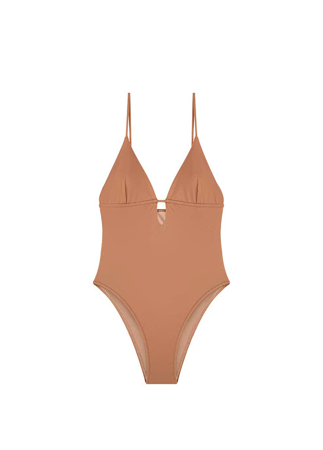 Bia Swimwear Regina French Beige Halka Aksesuarlı Pencereli Kadın Mayo