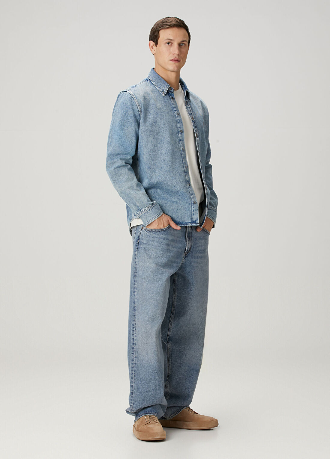 Ami Paris Mavi Denim Gömlek görsel 2
