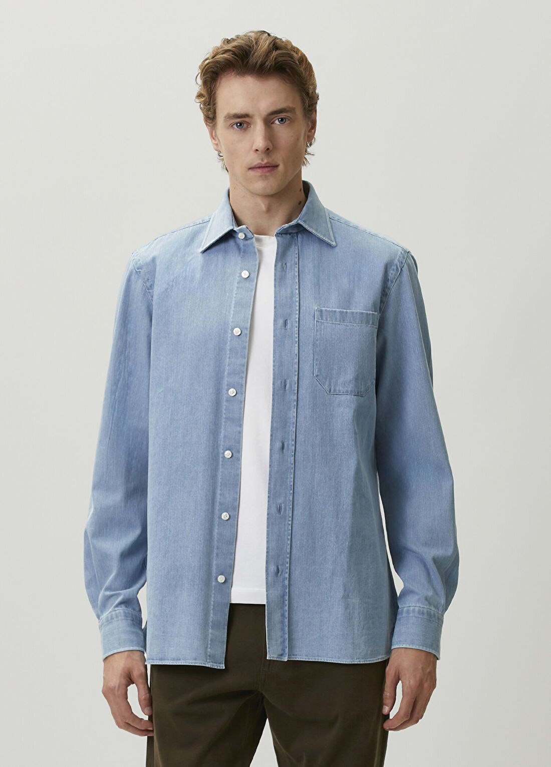 Rubinacci Mavi Denim Gömlek