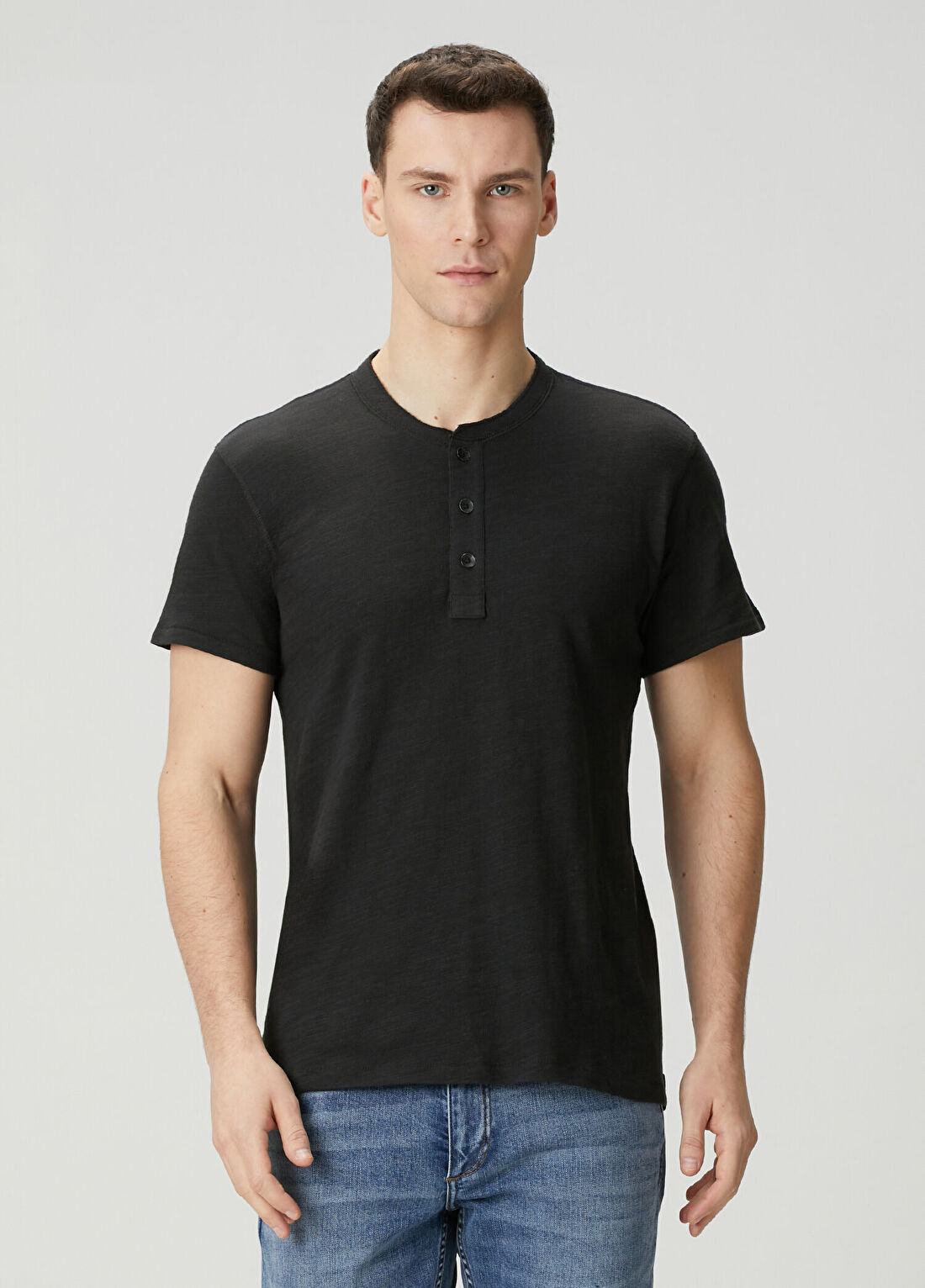 Rag&Bone Henley Siyah T-shirt