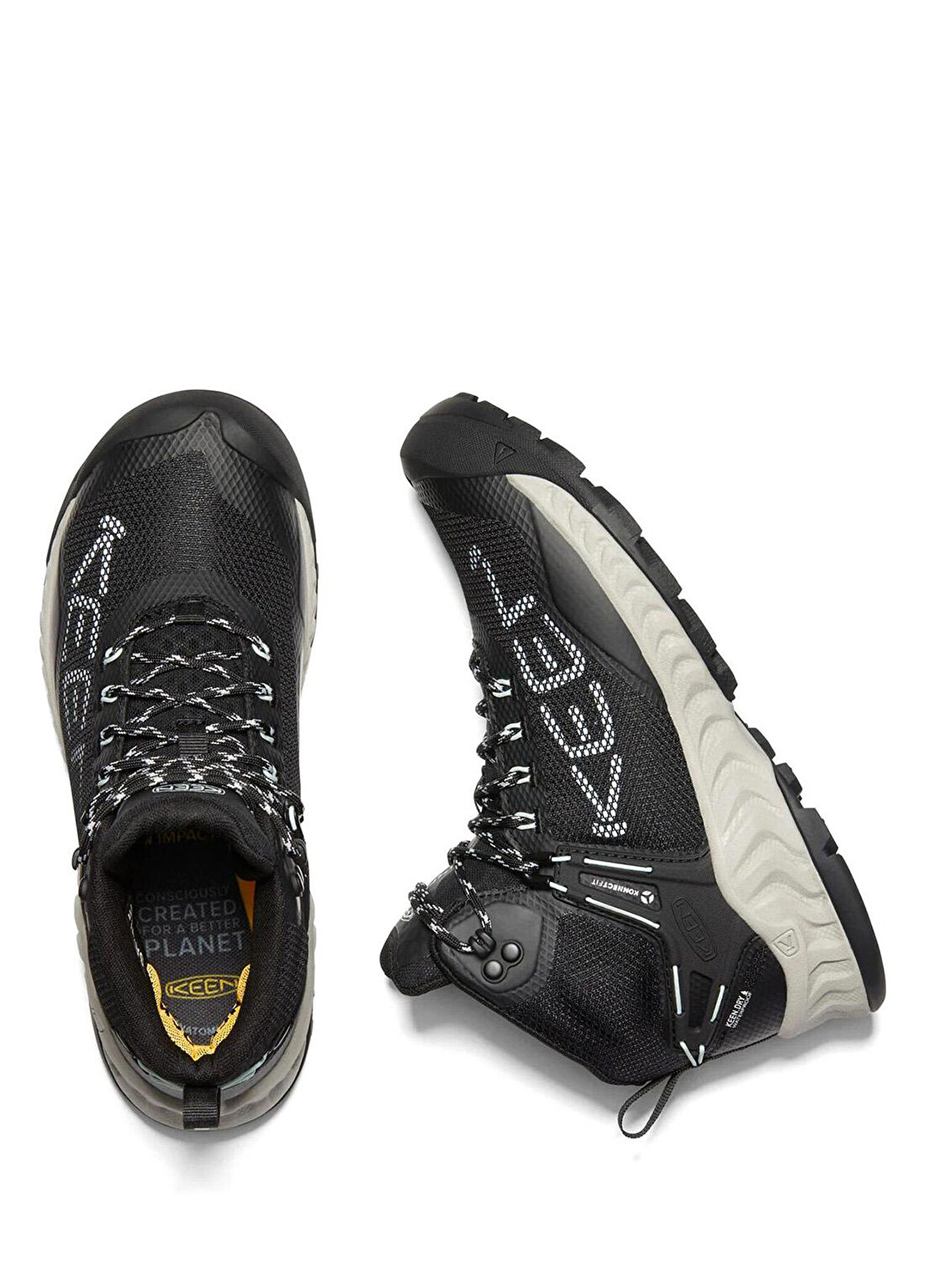 Keen Nxis Evo Black Blue Glass Su Geçirmez Kadın Yürüyüş Botu görsel 4