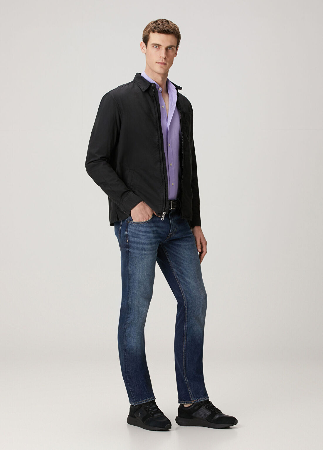 Polo Ralph Lauren Siyah Oxford Dış Gömlek görsel 2