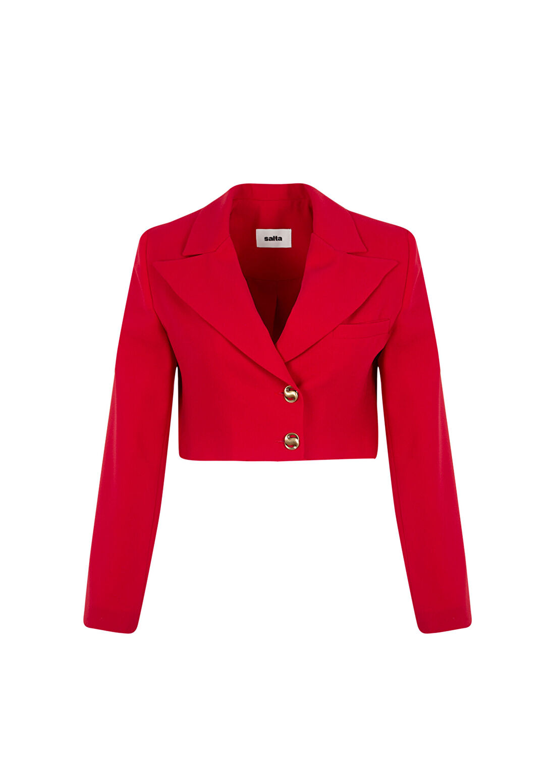 Salta Kırmızı Kısa Blazer Kadın Ceket