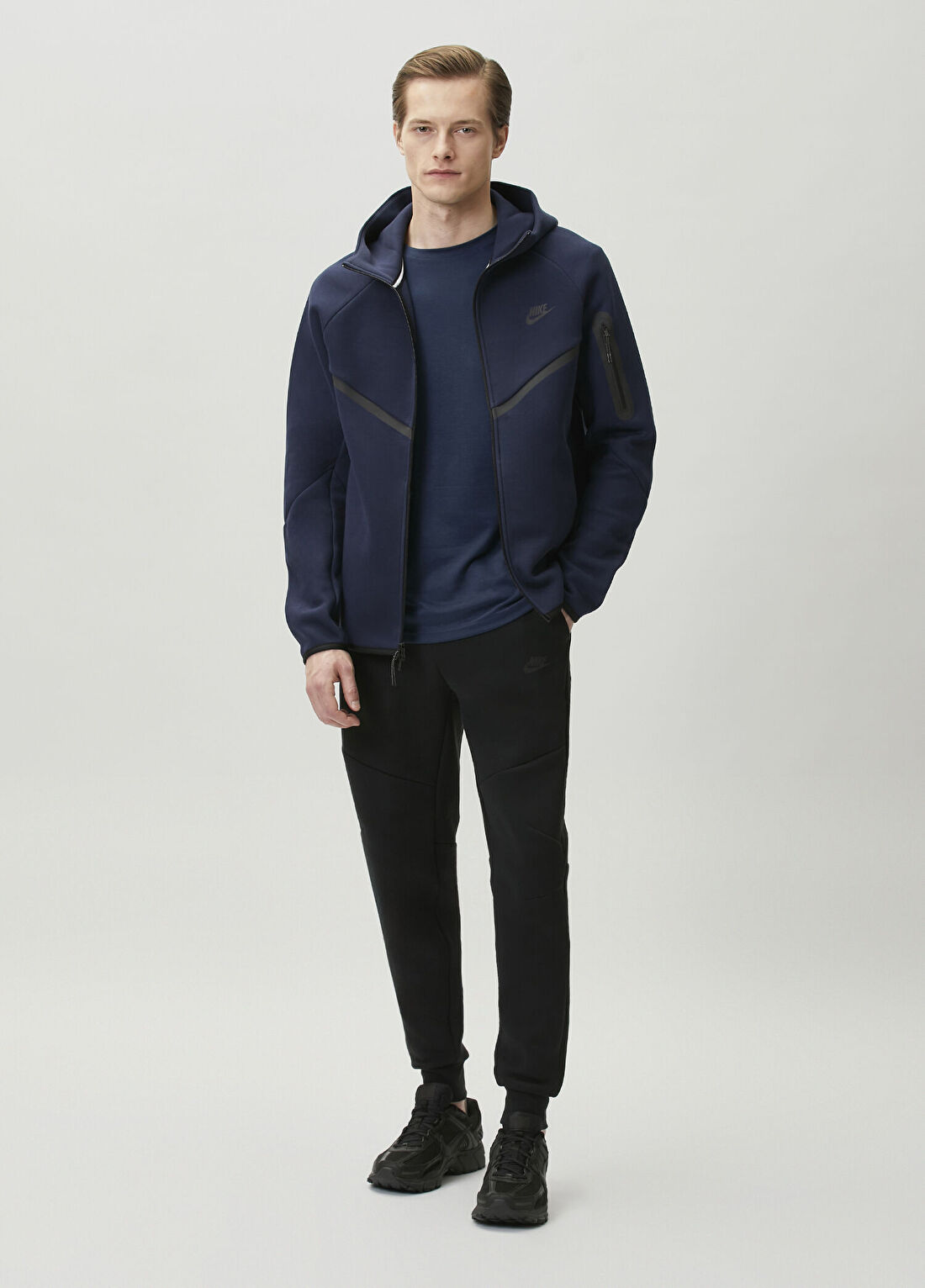 Nike Tech Fleece Windrunner Mavi Sweatshirt görsel 2