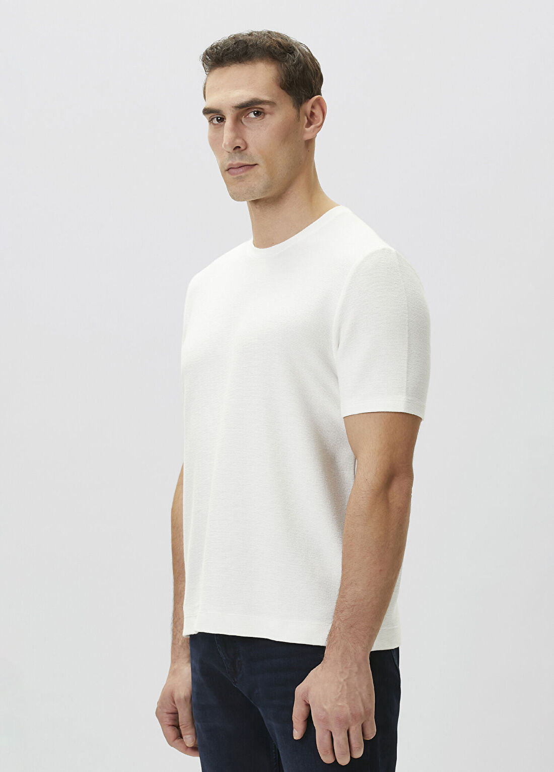 Network Ekru Jakarlı T-shirt görsel 4