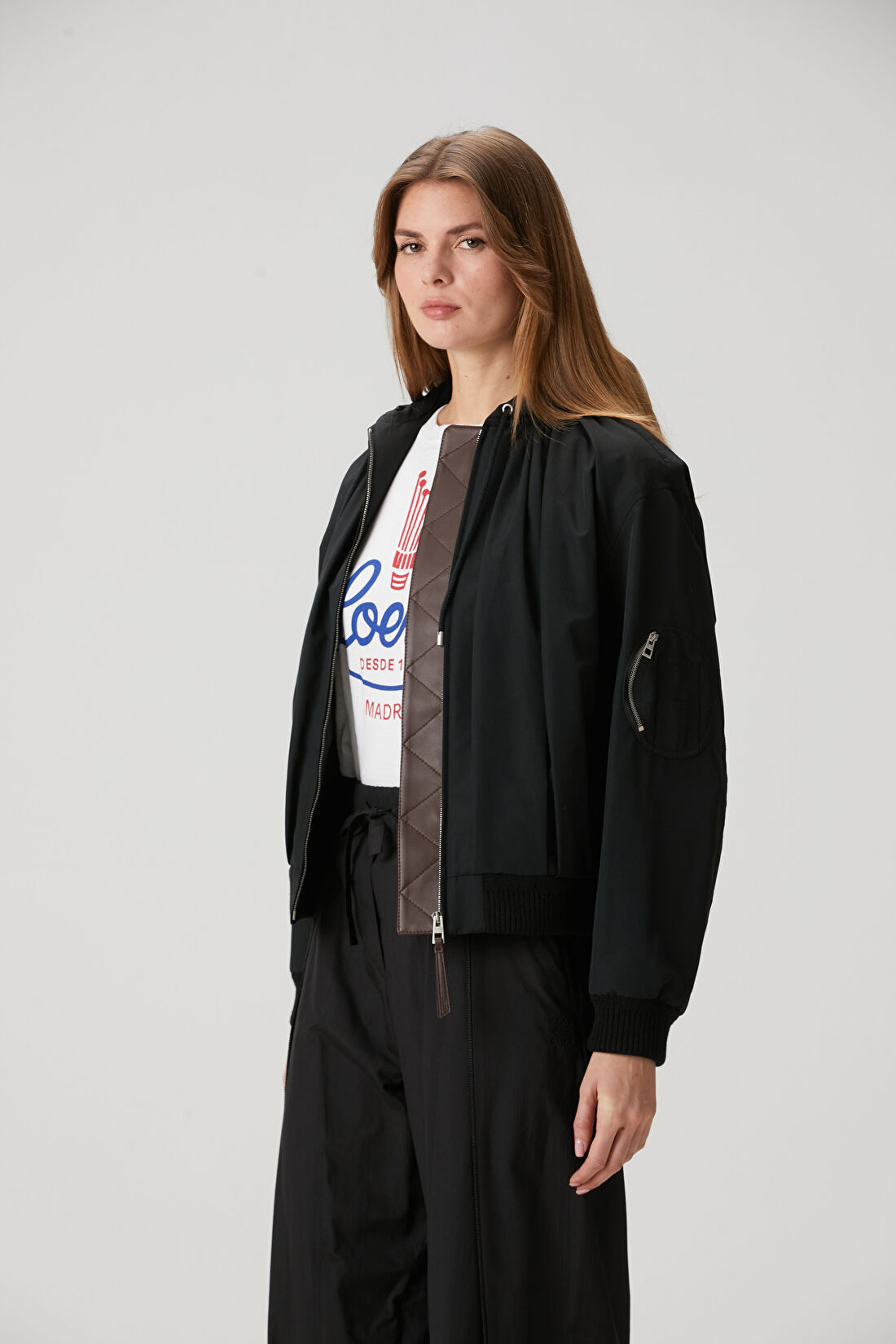Loewe Siyah Kapüşonlu Ceket