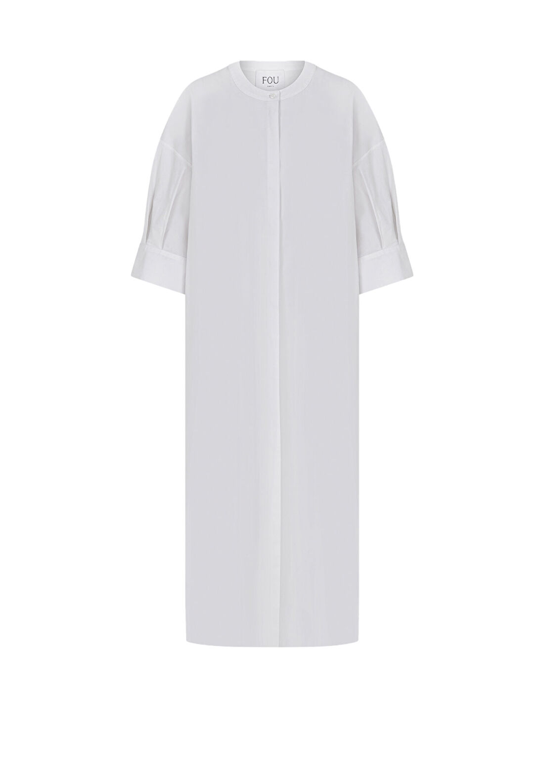Fou Paris Apa Beyaz Oversize Kadın Uzun Elbise